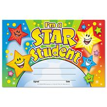 Recognition Awards, I'm A Star Student, 8.5 X 5.5, Assorted Colors, 30/pack