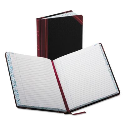 View larger image of Record/Account Book, Record Rule, Black/Red, 300 Pages, 9 5/8 x 7 5/8
