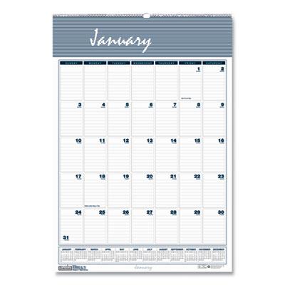 View larger image of Bar Harbor Recycled Wirebound Monthly Wall Calendar, 8.5 x 11, White/Blue/Gray Sheets, 12-Month (Jan-Dec): 2024