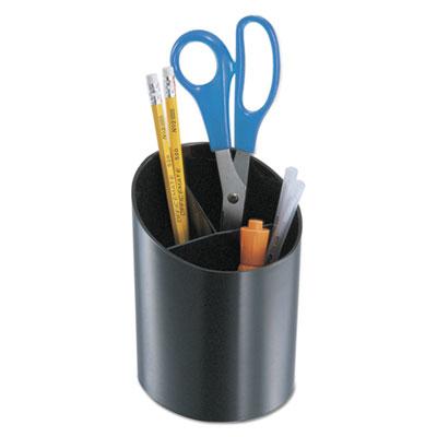 View larger image of Recycled Big Pencil Cup, Plastic, 4 1/4 dia. x 5 3/4, Black