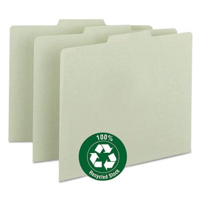 View larger image of Recycled Blank Top Tab File Guides, 1/3-Cut Top Tab, Blank, 8.5 x 11, Green, 100/Box
