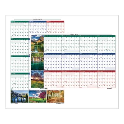 View larger image of Earthscapes Recycled Reversible/Erasable Yearly Wall Calendar, Nature Photos, 24 x 37, White Sheets, 12-Month (Jan-Dec): 2024