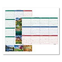 Earthscapes Recycled Reversible/Erasable Yearly Wall Calendar, Nature Photos, 32 x 48, White Sheets, 12-Month (Jan-Dec): 2024