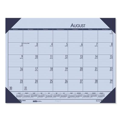 View larger image of EcoTones Recycled Academic Desk Pad Calendar, 18.5 x 13, Orchid Sheets, Cordovan Corners, 12-Month (Aug-July): 2023-2024