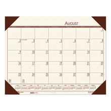 EcoTones Recycled Academic Desk Pad Calendar, 18.5 x 13, Cream Sheets, Brown Corners, 12-Month (Aug to July): 2023 to 2024