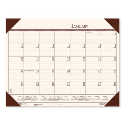 View larger image of EcoTones Recycled Monthly Desk Pad Calendar, 22 x 17, Moonlight Cream Sheets, Brown Corners, 12-Month (Jan to Dec): 2024