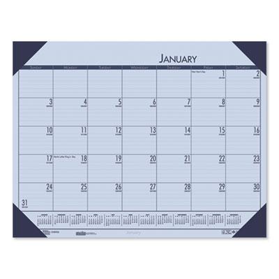 View larger image of EcoTones Recycled Monthly Desk Pad Calendar, 22 x 17, Sunset Orchid Sheets, Cordovan Corners, 12-Month (Jan to Dec): 2024