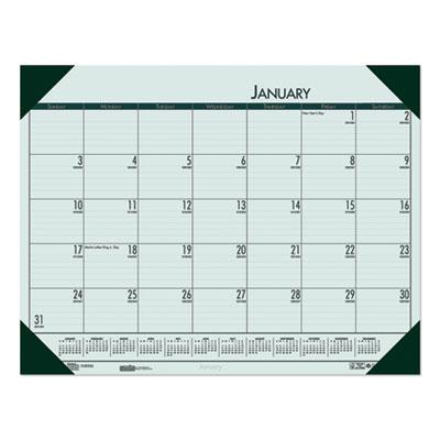 View larger image of EcoTones Recycled Monthly Desk Pad Calendar, 22 x 17, Green-Tint/Woodland Green Sheets/Corners, 12-Month (Jan to Dec): 2024