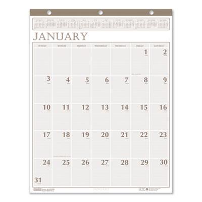 View larger image of Large Print Recycled Monthly Wall Calendar, 20 x 26, Beige Sheets, 12-Month (Jan to Dec): 2024