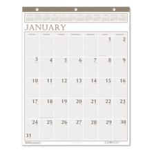 Large Print Recycled Monthly Wall Calendar, 20 x 26, Beige Sheets, 12-Month (Jan to Dec): 2024