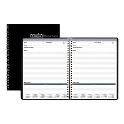 View larger image of Recycled Meeting Note Planner, 11 x 8.5, Black Cover, 12-Month (Jan to Dec): 2024