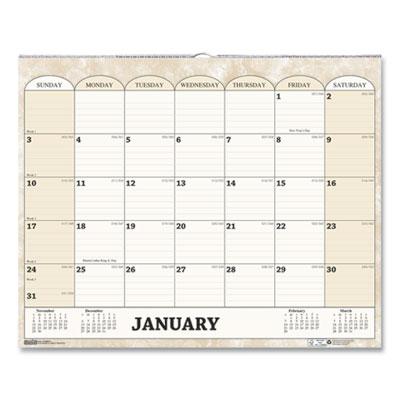 View larger image of Recycled Monthly Horizontal Wall Calendar, Marble Stone Artwork, 14.88 x 12, White/Sand Sheets, 12-Month (Jan to Dec): 2024