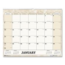 Recycled Monthly Horizontal Wall Calendar, Marble Stone Artwork, 14.88 x 12, White/Sand Sheets, 12-Month (Jan to Dec): 2023