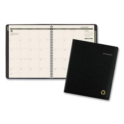 View larger image of Recycled Monthly Planner, 11 x 9, Black Cover, 13-Month (Jan to Jan): 2023 to 2024