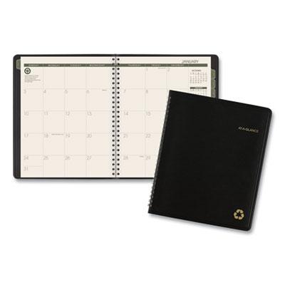 View larger image of Recycled Monthly Planner with Perforated Memo Section, 8.75 x 7, Black Cover, 12-Month (Jan to Dec): 2023