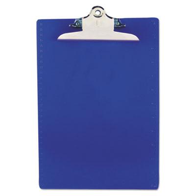 View larger image of Recycled Plastic Clipboard with Ruler Edge, 1" Clip Capacity, Holds 8.5 x 11 Sheets, Blue