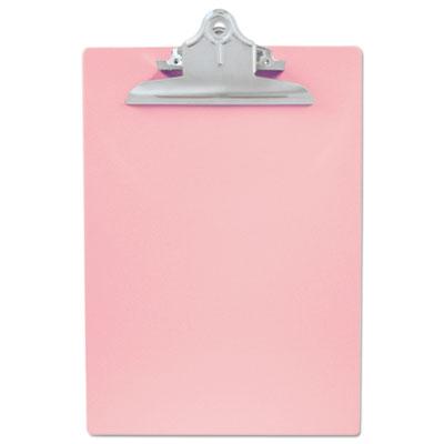 View larger image of Recycled Plastic Clipboard with Ruler Edge, 1" Clip Capacity, Holds 8.5 x 11 Sheets, Pink