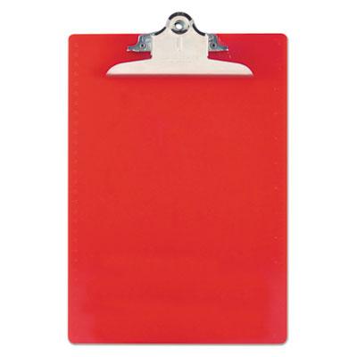 View larger image of Recycled Plastic Clipboard with Ruler Edge, 1" Clip Capacity, Holds 8.5 x 11 Sheets, Red