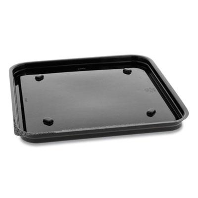 View larger image of Recycled Plastic Container, 6 x 6 Brownie Container, 7.5 x 7.5 x 0.56, Black, Plastic, 195/Carton