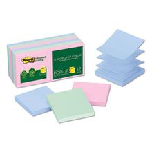 Original Recycled Pop-up Notes, 3 x 3, Sweet Sprinkles Collection Colors, 100 Sheets/Pad, 12 Pads/Pack