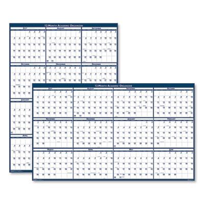 View larger image of Academic Year Recycled Poster Style Reversible/Erasable Yearly Wall Calendar, 24 x 37, 12-Month (July to June): 2023 to 2024