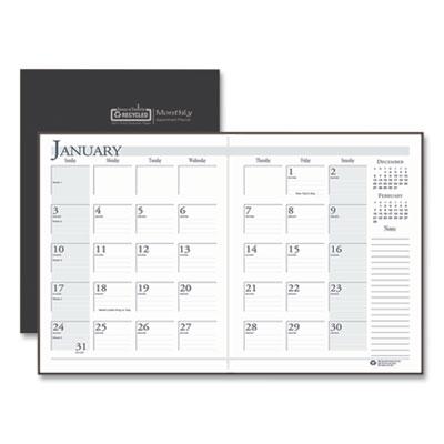 View larger image of Recycled Ruled 14-Month Planner with Leatherette Cover, 11 x 8.5, Black Cover, 14-Month (Dec to Jan): 2023 to 2025
