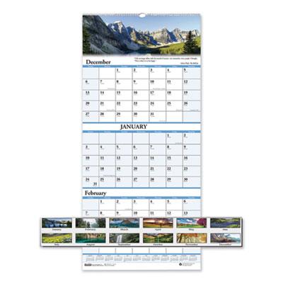 View larger image of Earthscapes Recycled 3-Month Vertical Wall Calendar, Scenic Landscapes Photography, 12.25 x 26, 14-Month (Dec-Jan): 2023-2025