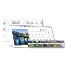 Earthscapes Recycled Desk Tent Monthly Calendar, Scenic Photography, 8.5 x 4.5, White/Multicolor Sheets, 2023