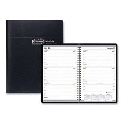 View larger image of Recycled Weekly Appointment Book, 8 x 5, Black Cover, 12-Month (Jan to Dec): 2024