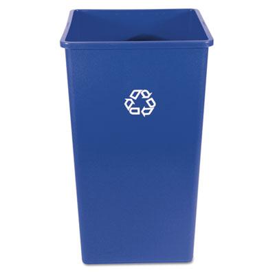 View larger image of Square Recycling Container, 50 gal, Plastic, Blue