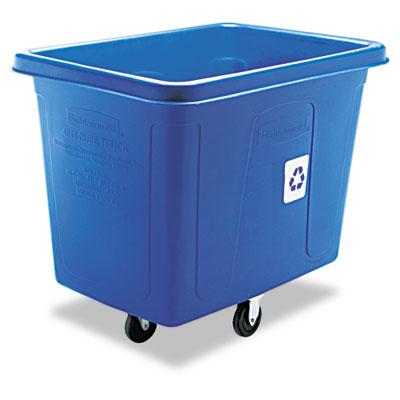 View larger image of Recycling Cube Truck, 120 gal, 500 lb Capacity, Polyethylene, Blue