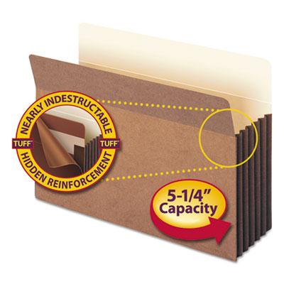 View larger image of Redrope TUFF Pocket Drop-Front File Pockets w/ Fully Lined Gussets, 5.25" Expansion, Legal Size, Redrope, 10/Box