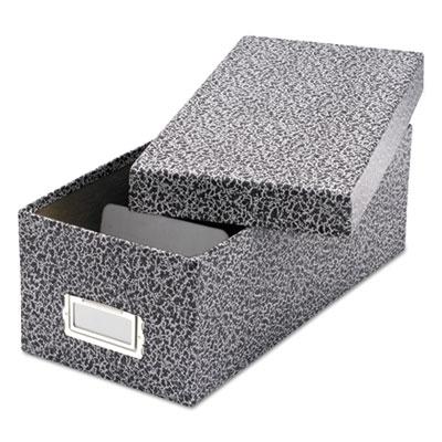 View larger image of Reinforced Board Card File, Lift-Off Cover, Holds 1,200 3 x 5 Cards, Black/White