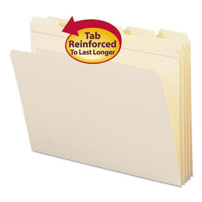 View larger image of Reinforced Tab Manila File Folders, 1/5-Cut Tabs, Letter Size, 11 pt. Manila, 100/Box