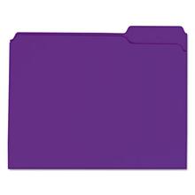 Reinforced Top-Tab File Folders, 1/3-Cut Tabs, Letter Size, Violet, 100/Box