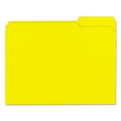 View larger image of Reinforced Top-Tab File Folders, 1/3-Cut Tabs, Letter Size, Yellow, 100/Box