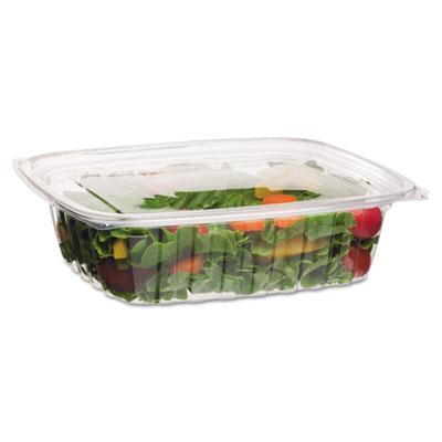 View larger image of Renewable and Compostable Rectangular Deli Containers, 48 oz, 8 x 6 x 2, Clear, Plastic, 50/Pack, 4 Packs/Carton