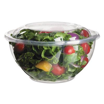 View larger image of Renewable and Compostable Salad Bowls with Lids, 32 oz, Clear, Plastic, 50/Pack, 3 Packs/Carton
