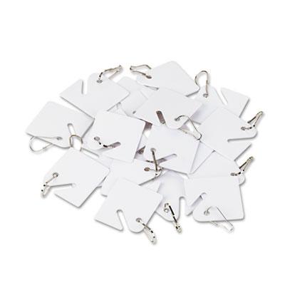 View larger image of Replacement Slotted Key Cabinet Tags, 1.63 x 1.5, White, 20/Pack