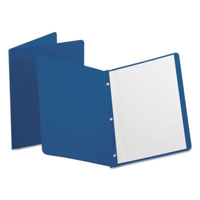 View larger image of Title Panel And Border Front Report Cover, Three-Prong Fastener, 0.5" Capacity, Dark Blue/dark Blue, 25/box