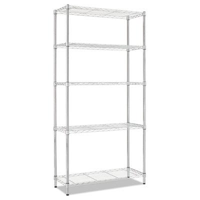 View larger image of Residential Wire Shelving, Five-Shelf, 36w x 14d x 72h, Silver