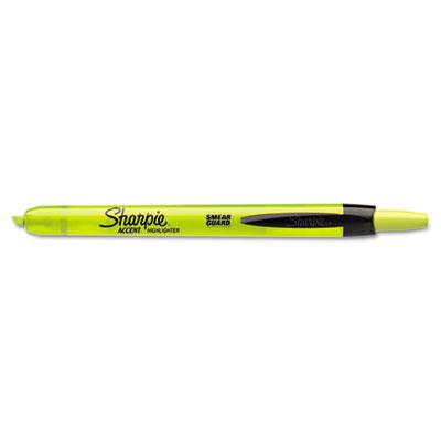 View larger image of Retractable Highlighters, Chisel Tip, Fluorescent Yellow, Dozen