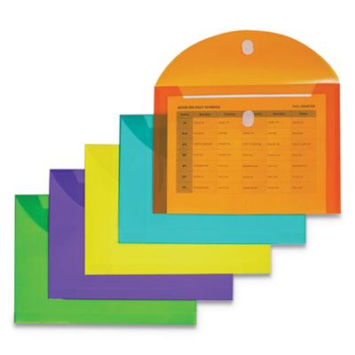 View larger image of Reusable Poly Envelope, Hook/Loop Closure, 8.5 x 11, Assorted Colors, 10/Pack