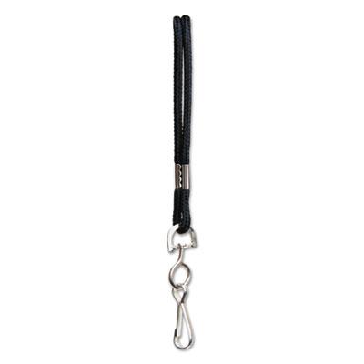View larger image of Rope Lanyard, Metal Hook Fastener, 36" Long, Nylon, Black