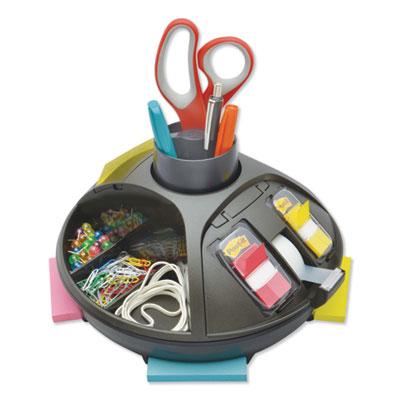 View larger image of Rotary Self-Stick Notes Dispenser, Plastic, Rotary, 10" diameter x 6h, Black