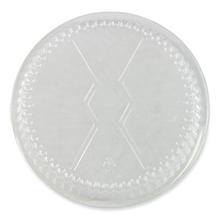 Round Aluminum To-Go Container Lids, Dome Lid, 7", Clear, Plastic, 500/carton
