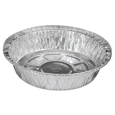 View larger image of Round Aluminum To-Go Containers, 24 Oz, 7" Diameter X 1.47"h, Silver, 500/carton