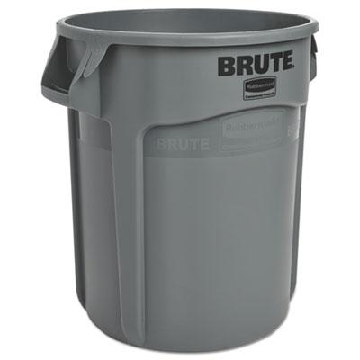 View larger image of Vented Round Brute Container, 20 gal, Plastic, Gray