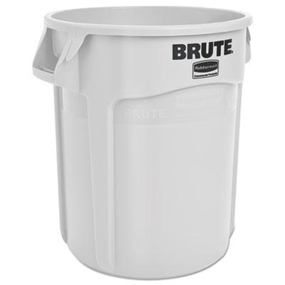 View larger image of Vented Round Brute Container, 20 gal, Plastic, White
