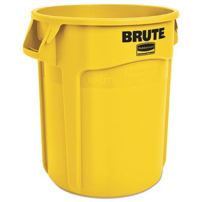 View larger image of Vented Round Brute Container, 20 gal, Plastic, Yellow